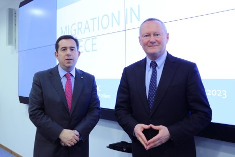 Notis Mitarachi, Michael O'Flaherty, Athens