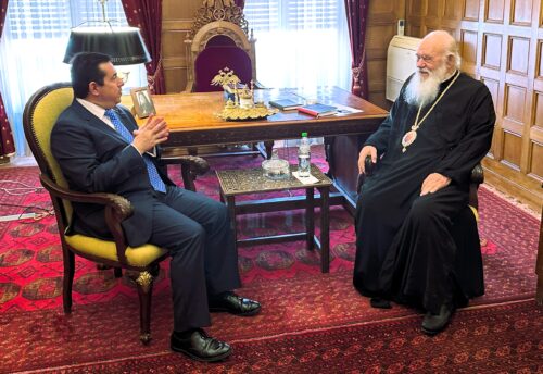 Συνάντηση Νότη Μηταράκη με τον Αρχιεπίσκοπο Αθηνών & Πάσης Ελλάδος κ.κ. Ιερώνυμο